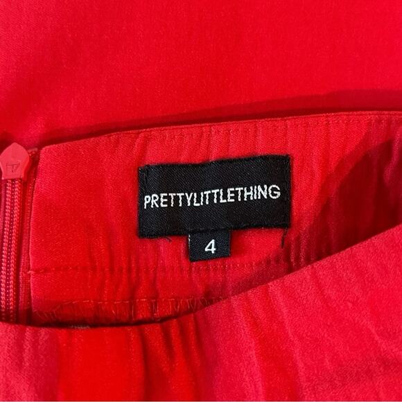 PrettyLittleThing Vibrant Red Pants - Picture 4 of 4